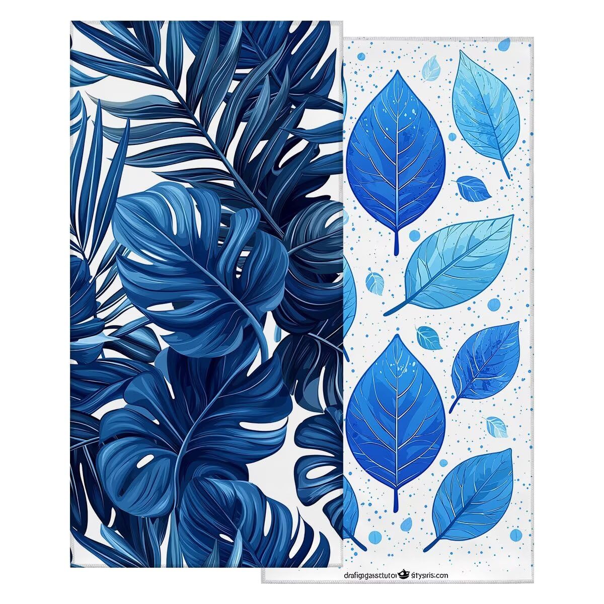 Toalla Playa 80x160 cm, Toalla Gimnasio Microfibra Secado Rapido, Juego de 2 Antiarena Toallas de Playa, Ligera Compacta Toallas Microfibra Grande para Viaje, Regalo Hombre Regalo Mujer (Hoja) -4275