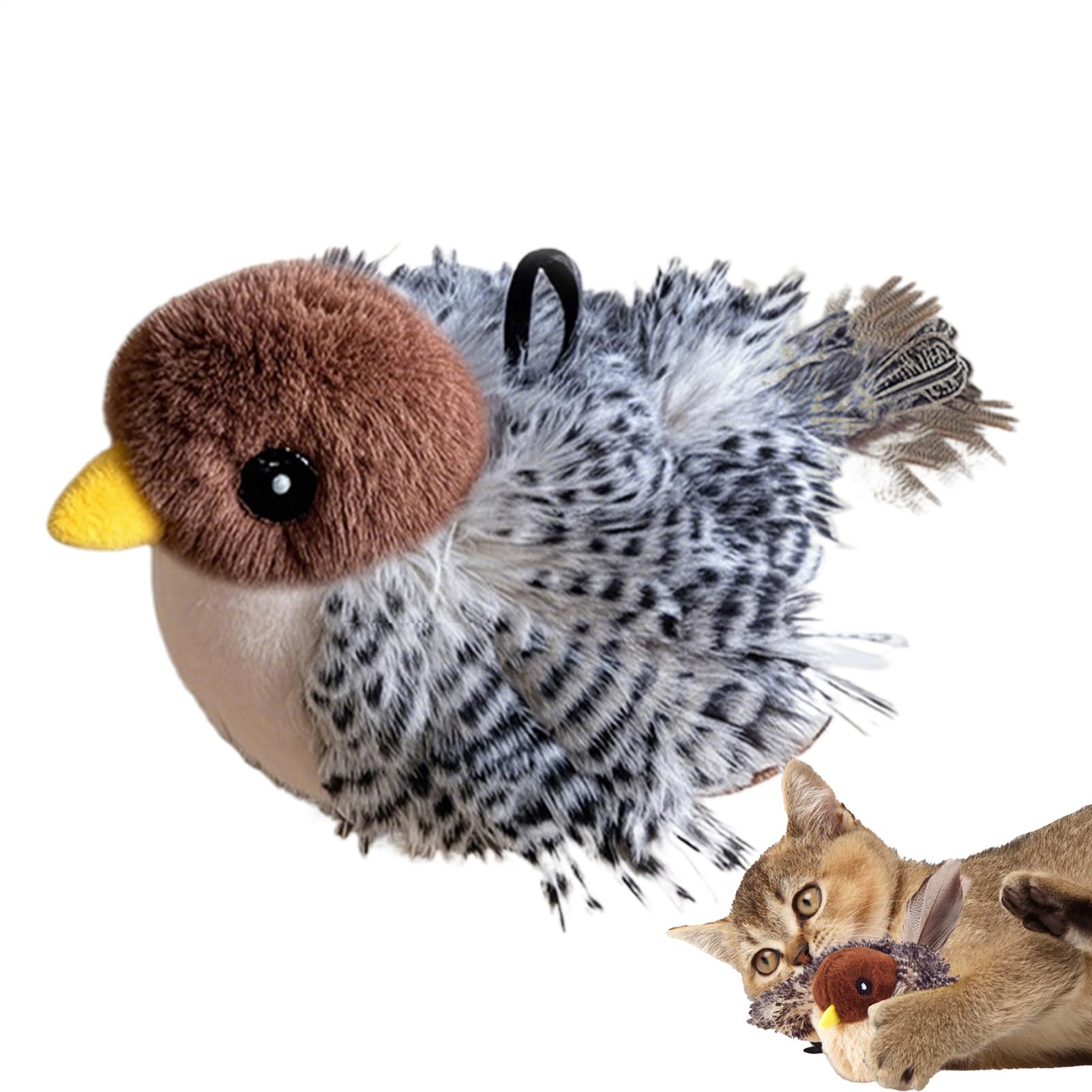 Amazon.co.jp: パタパタ鳥猫おもちゃ、自動羽ばたき 鳥の動き13x13x6