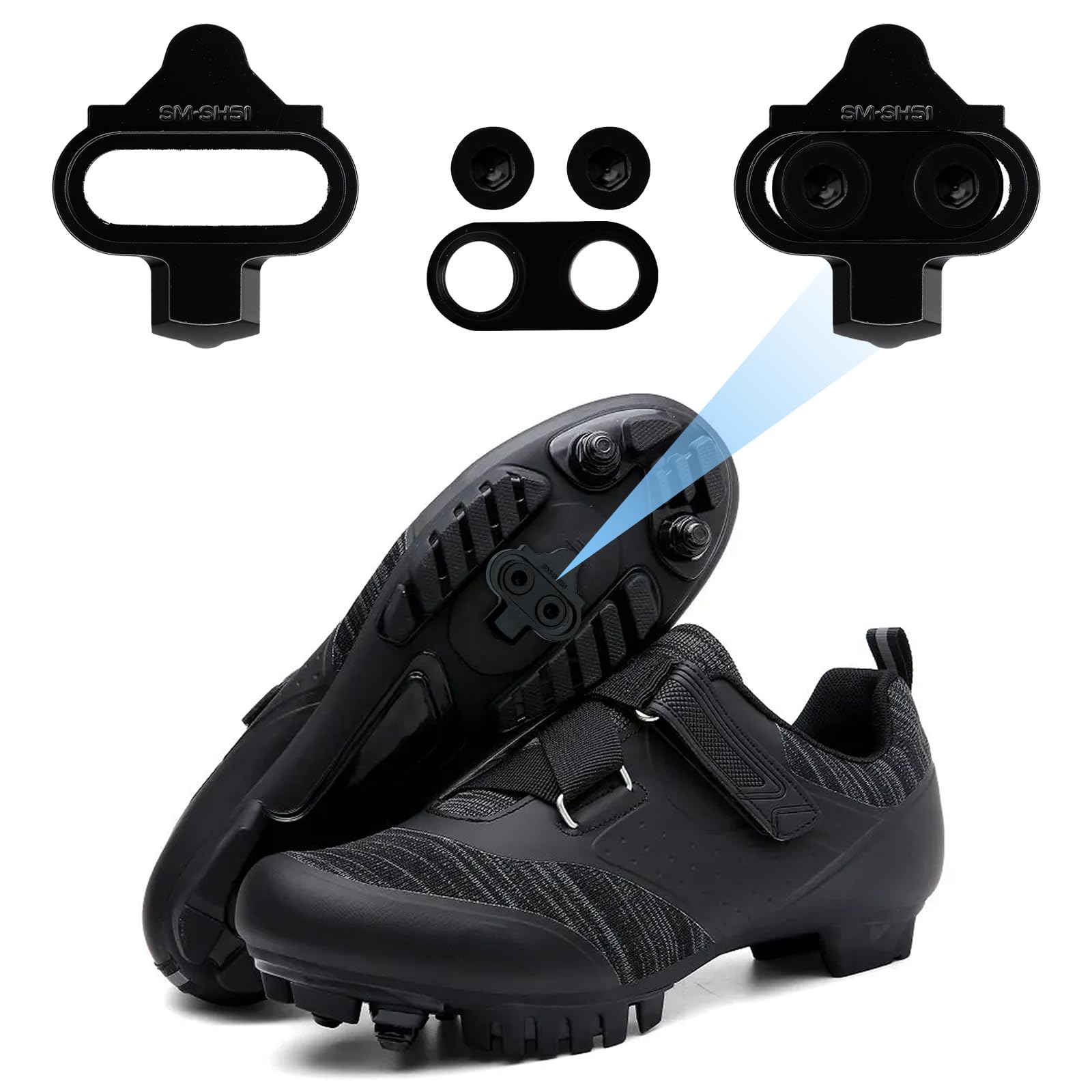 APOMOONS SPD Cleaty do butów rowerowych, kompatybilne z pedałami blokującymi SM SPD, serie Mountain Locking, Cleaty do Shimano, rowerów górskich, antypoślizgowych