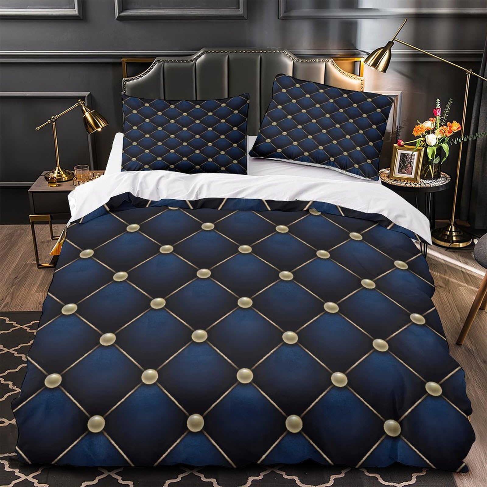 Housse de couette lionne hypoallergénique | Lit super king anti-acarien