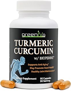 GreenIVe Turmeric Curcumin with BioPerine 90 Capsules with Curcumin 46X Higher Absorption