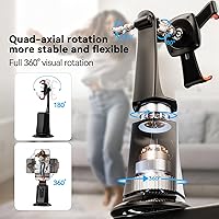 Vista 6 de weini Trípode de seguimiento facial automático con rotación de 360 grados con soporte, sin aplicación, soporte para cámara de teléfono con control
