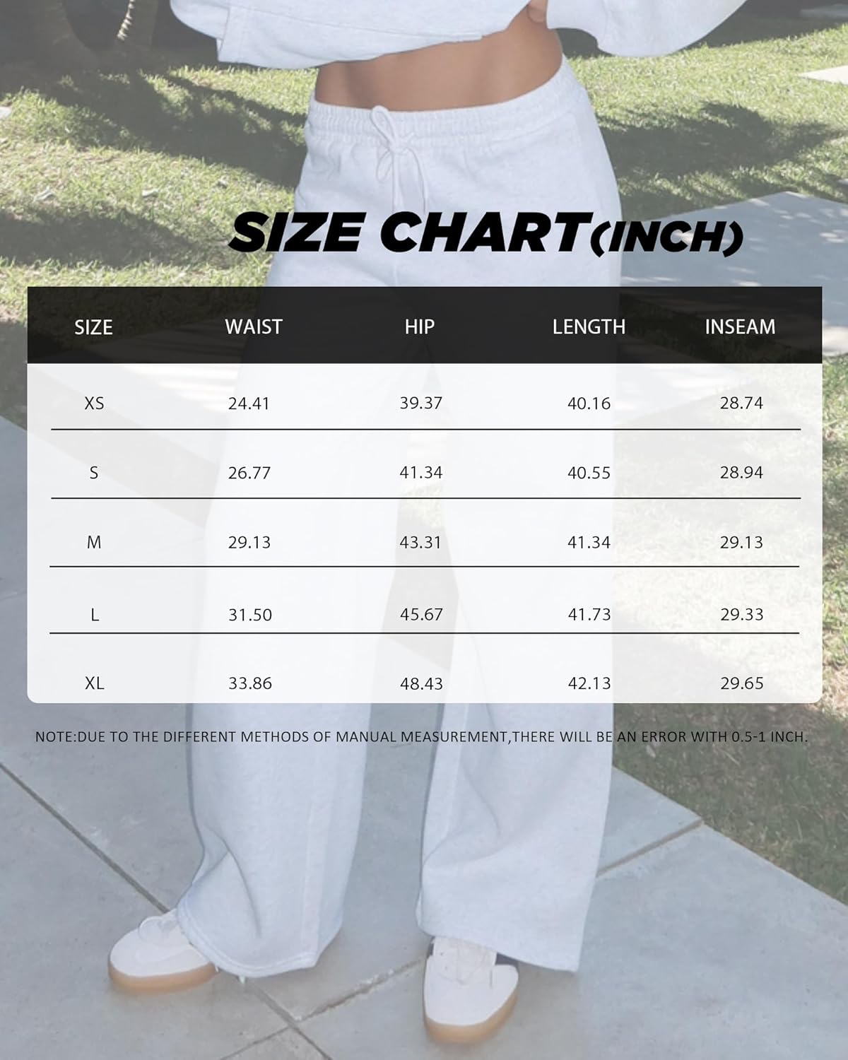 AROGONE Women's Fleece Lined Sweatpants Baggy Straight Wide Leg Drawstring Winter Warm Sweat Pants with Pockets - Image 6