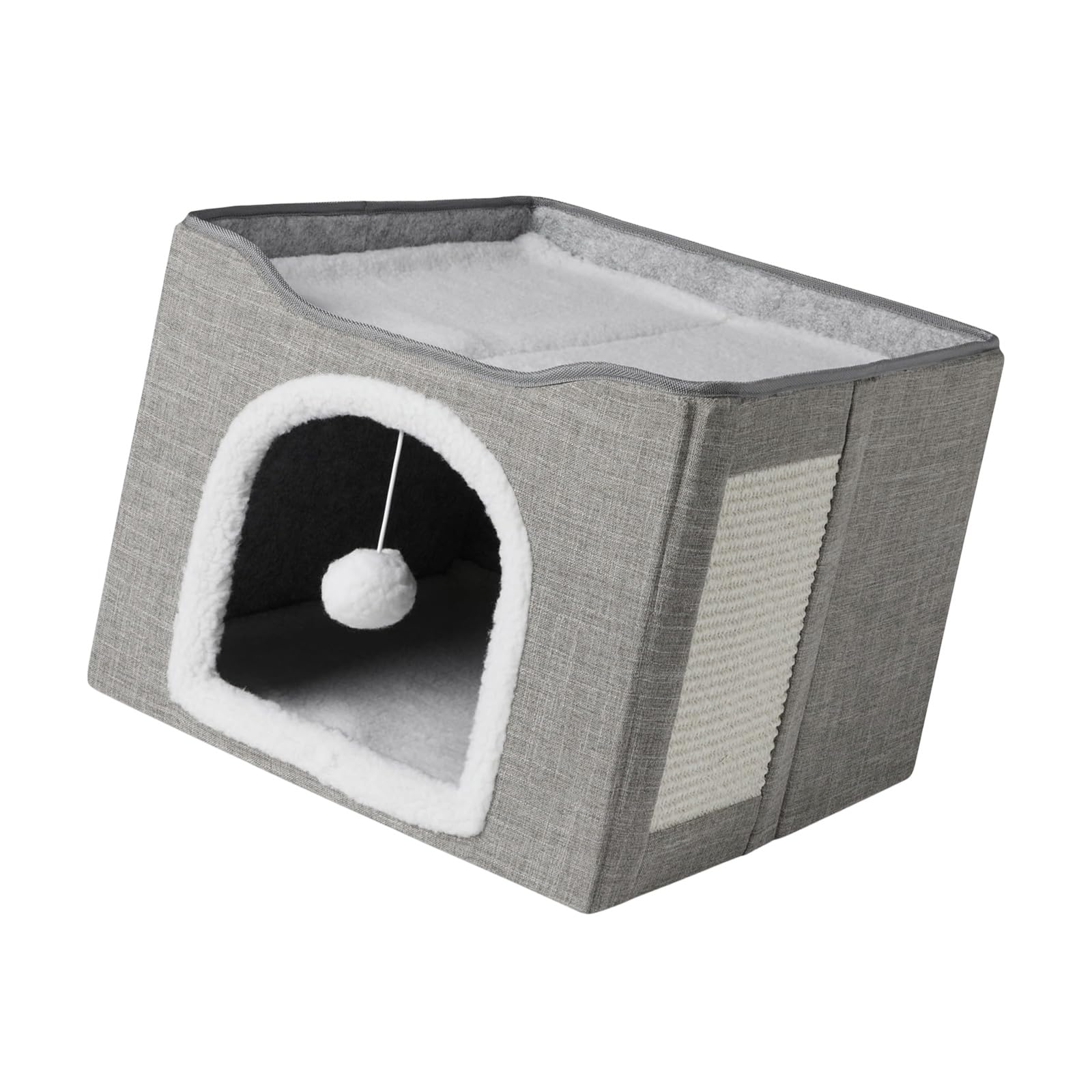 Abri pliable pour chats double couche résout le manque de place avec coussin chatons