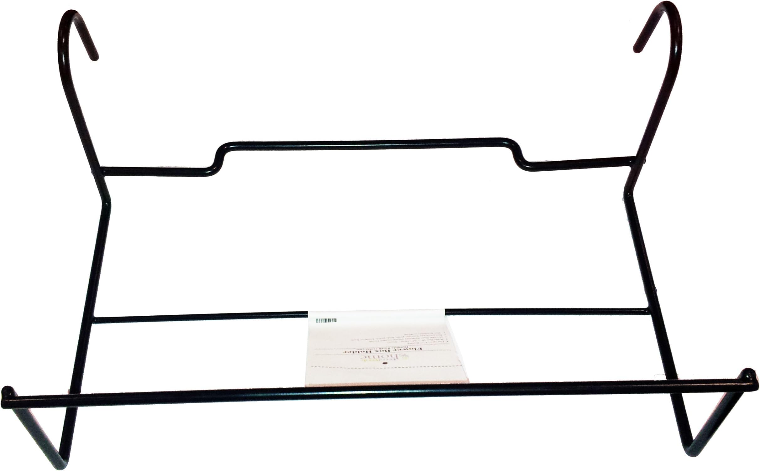 Terra Verde Home Deck Railing Flower Box Holder, Black