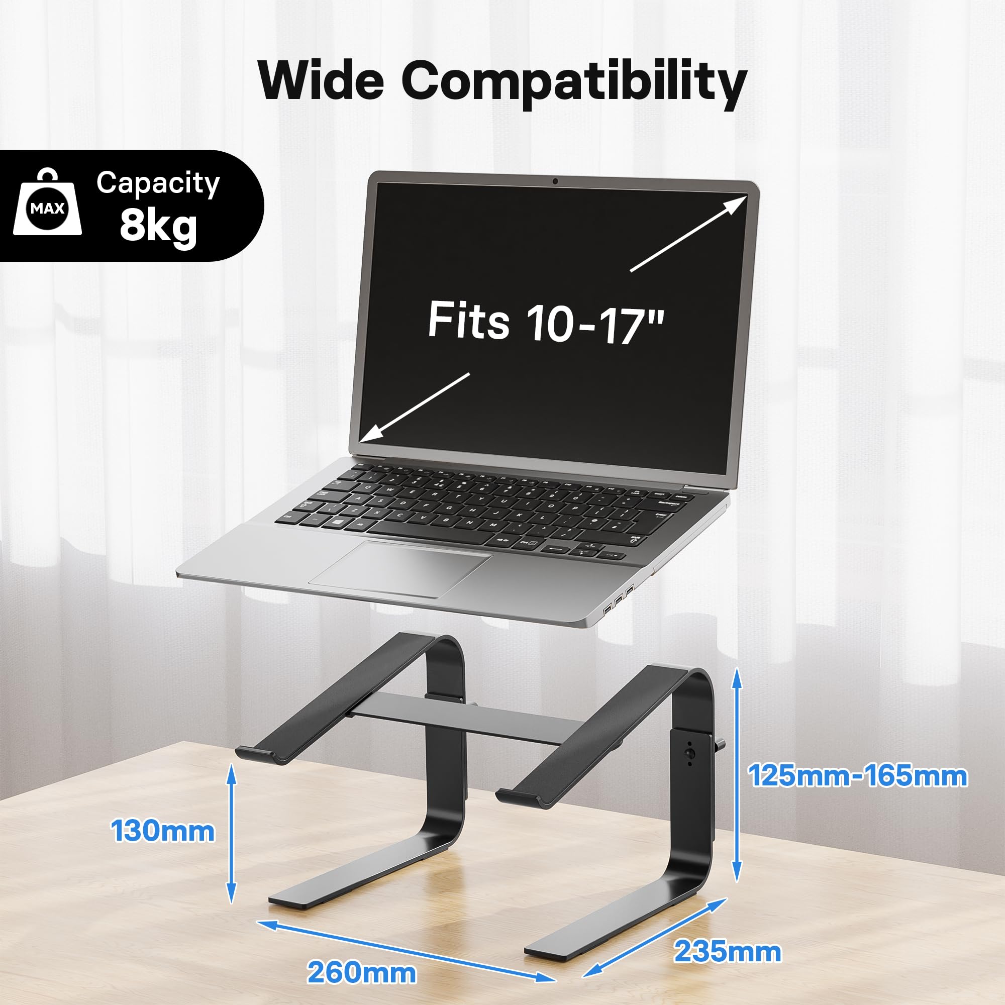 SW-Stahl 07124L Supporto Per Laptop Da Officina – Regolabile In Altezza, Per Carrelli TT801 E TT802, Fissaggio A Tubo 37,75mm - 4