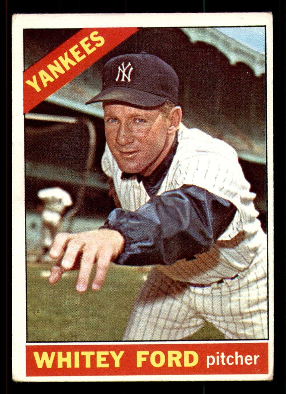 1966 Topps #160 Whitey Ford New York Yankees (Baseball Card) NM Yankees