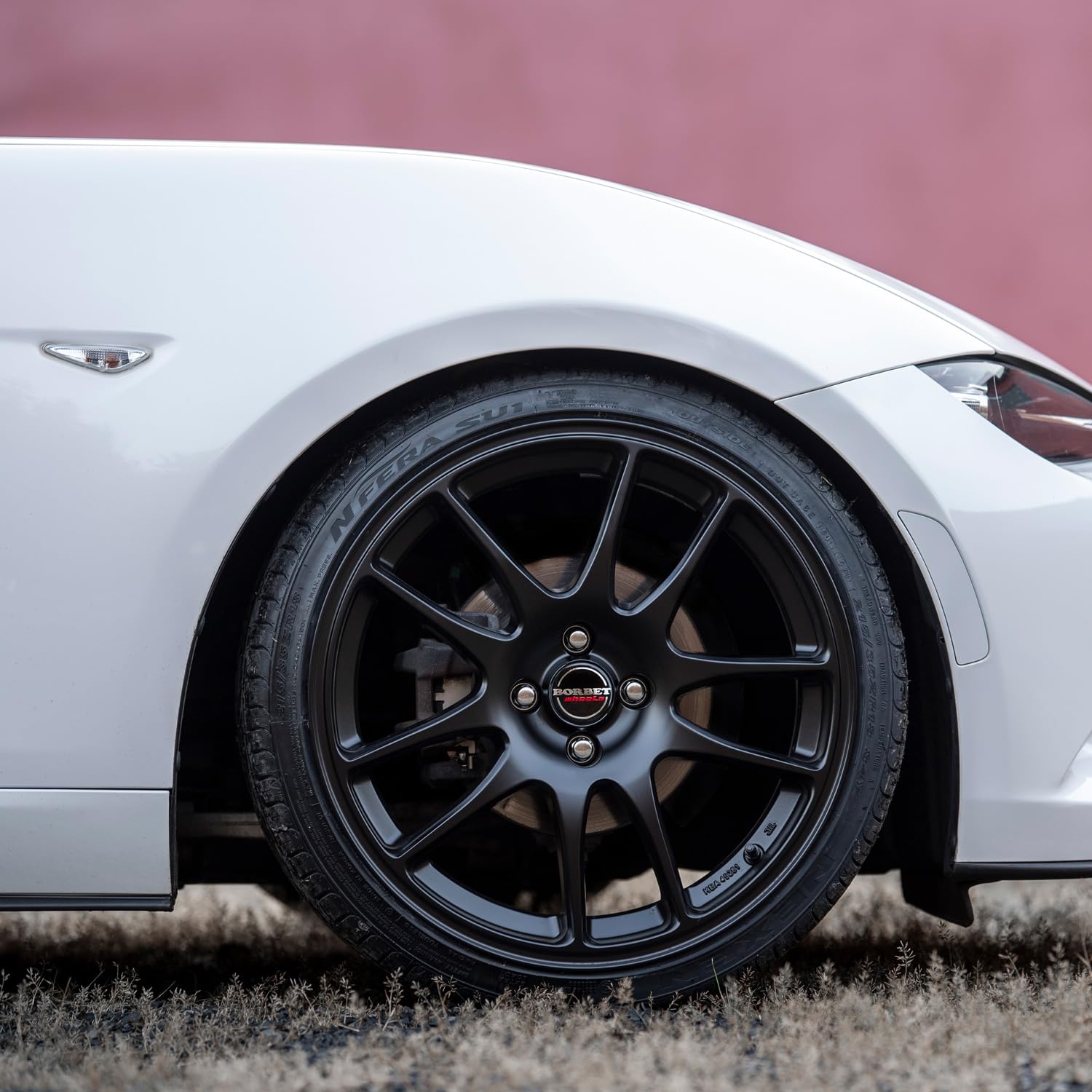 4x Borbet Felgen RS 7.0x17 ET35 4x100 black matt kompatibel mit Renault Captur Clio Grand Modus Mégane Scénic Zoe
