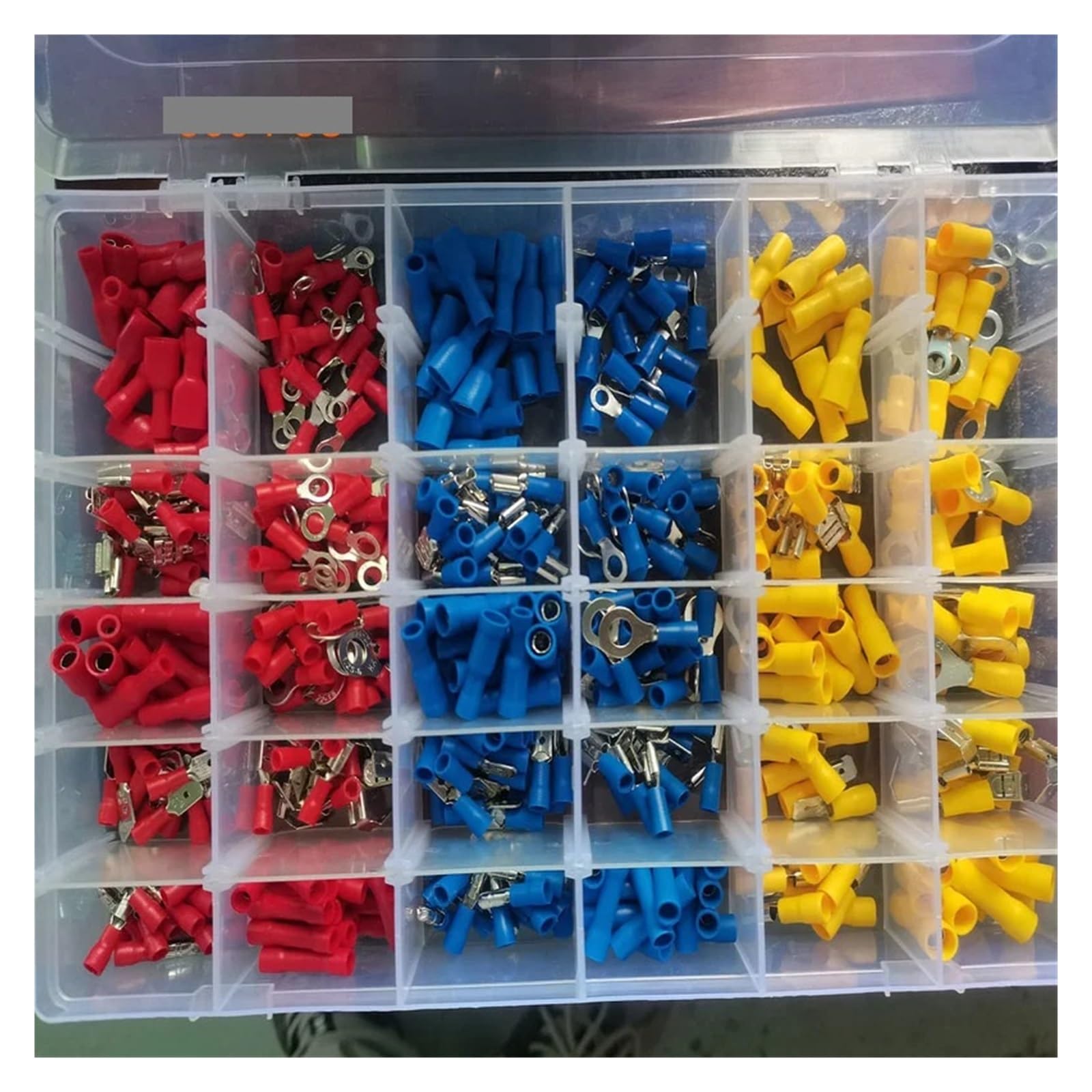BYLSAGWHT 500pcs Assorted Spade Terminals Insulated Cable Connector Electrical Wire Crimp Pliers Butt Ring Fork Ring Lugs Rolled Kit