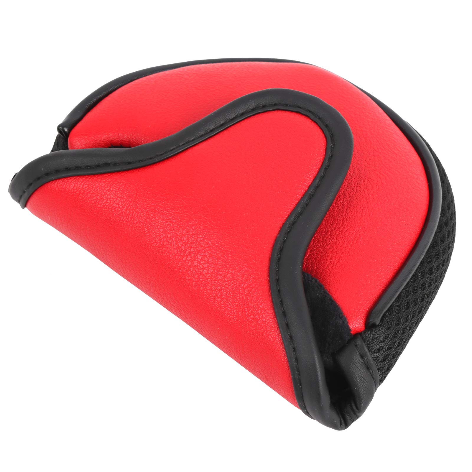 Putter Covers Headcover Semicircle PU Leather Guard Waterproof Accessory Thickened Plush Putter Cover (A)