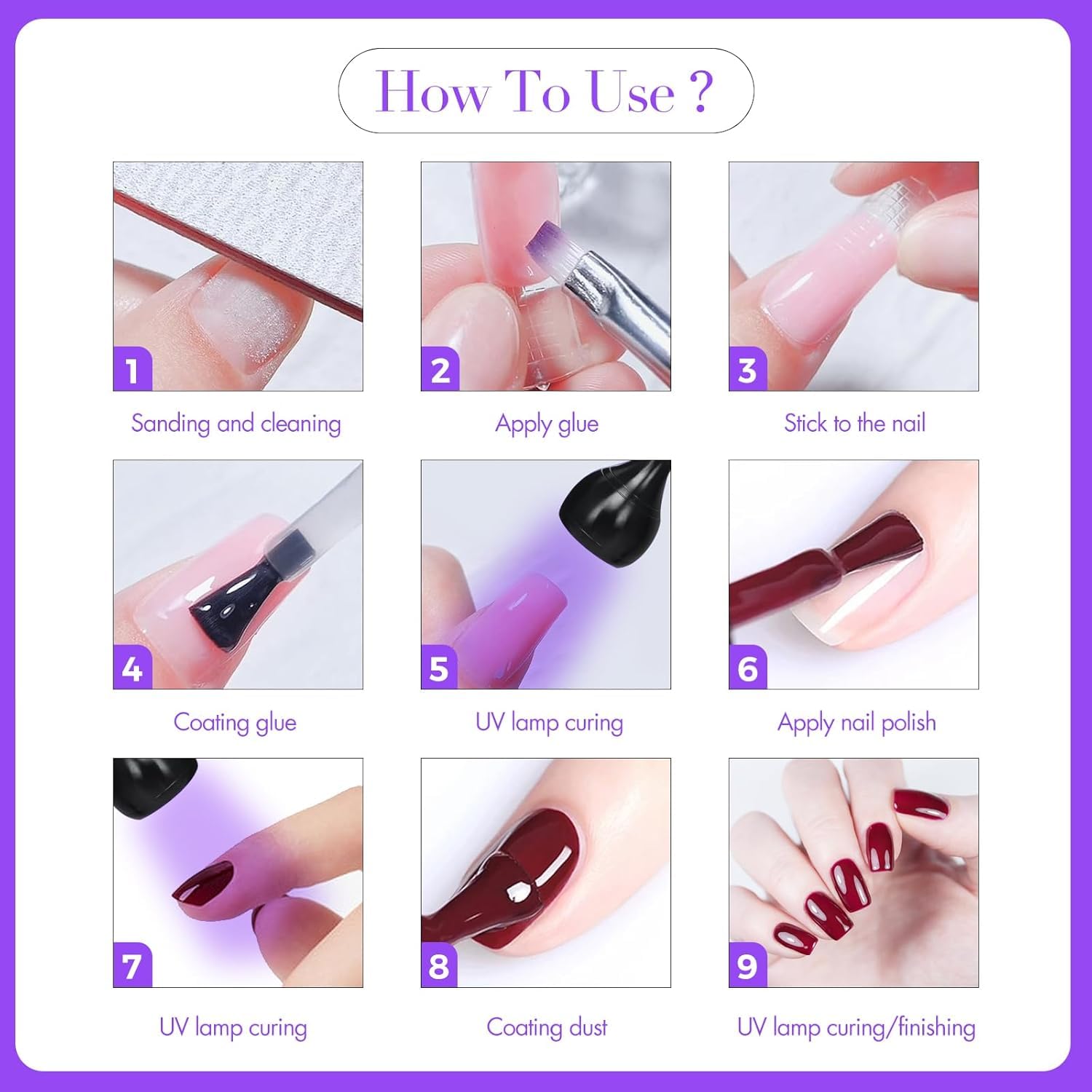 Lampe UV Ongles Gel, 5W Mini Sèche Ongles Lampe UV Ongles Gel Pose Americaine Professionnel Lampe de Colle Ultraviolette avec Tête rotative à 360 degrés pour la Manucure Doigts Secs
