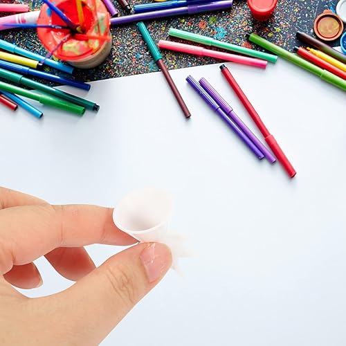 Miniatura 8 de COHEALI Pintura para verter acrílica, 3 tazas de silicona, tazas de pintura, tazas de vertido, tazas reutilizables para pintura vertida, fluido,