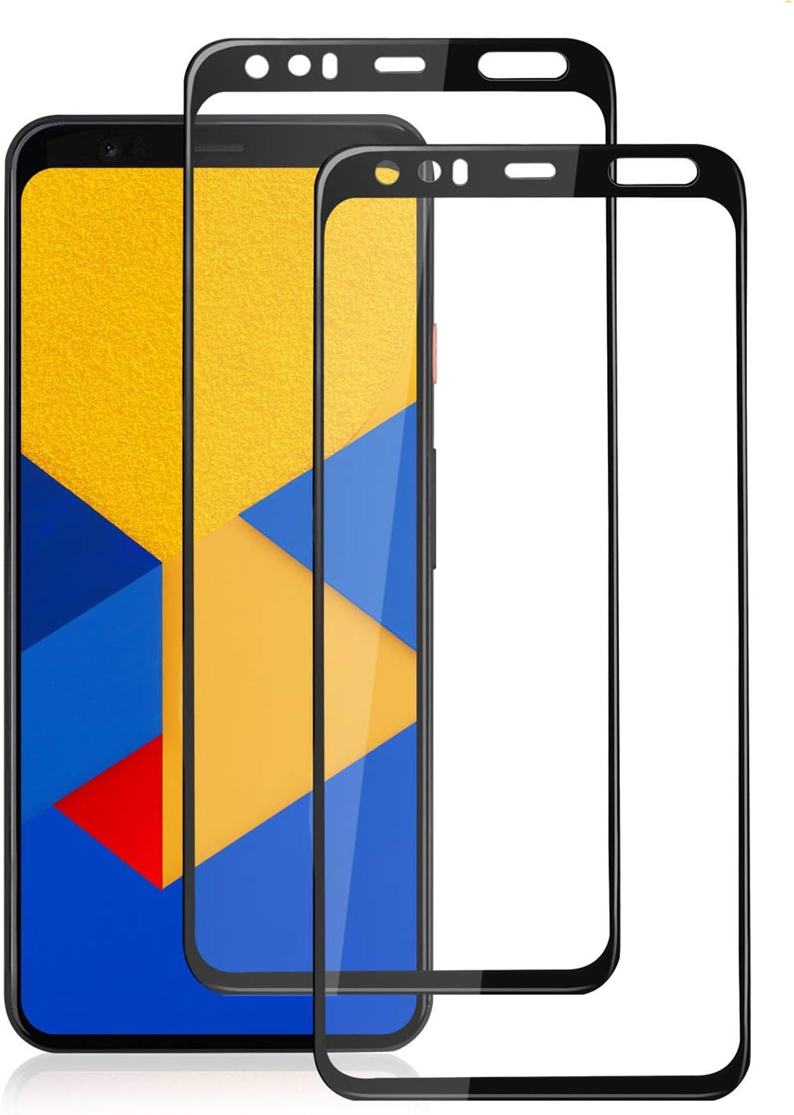 [2-Pack] YRMJk Screen Protector for Google Pixel 4,[Anti-Fingerprint][No-Bubble][Scratch-Resistant] Tempered Glass for Google Pixel 4 (Black)