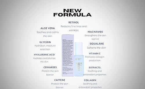 Miniatura 9 de Retinol Night Serum Complex - Suero facial antienvejecimiento que reafirma el ácido hialurónico para rostro y cuello, niacinamida, colágeno, C y E,