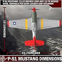 Vista 6 de LEAMBE Avión RC de 4 canales, avión acrobático listo para volar, control fácil para principiantes, avión RC P51 Mustang, mejor regalo para adultos