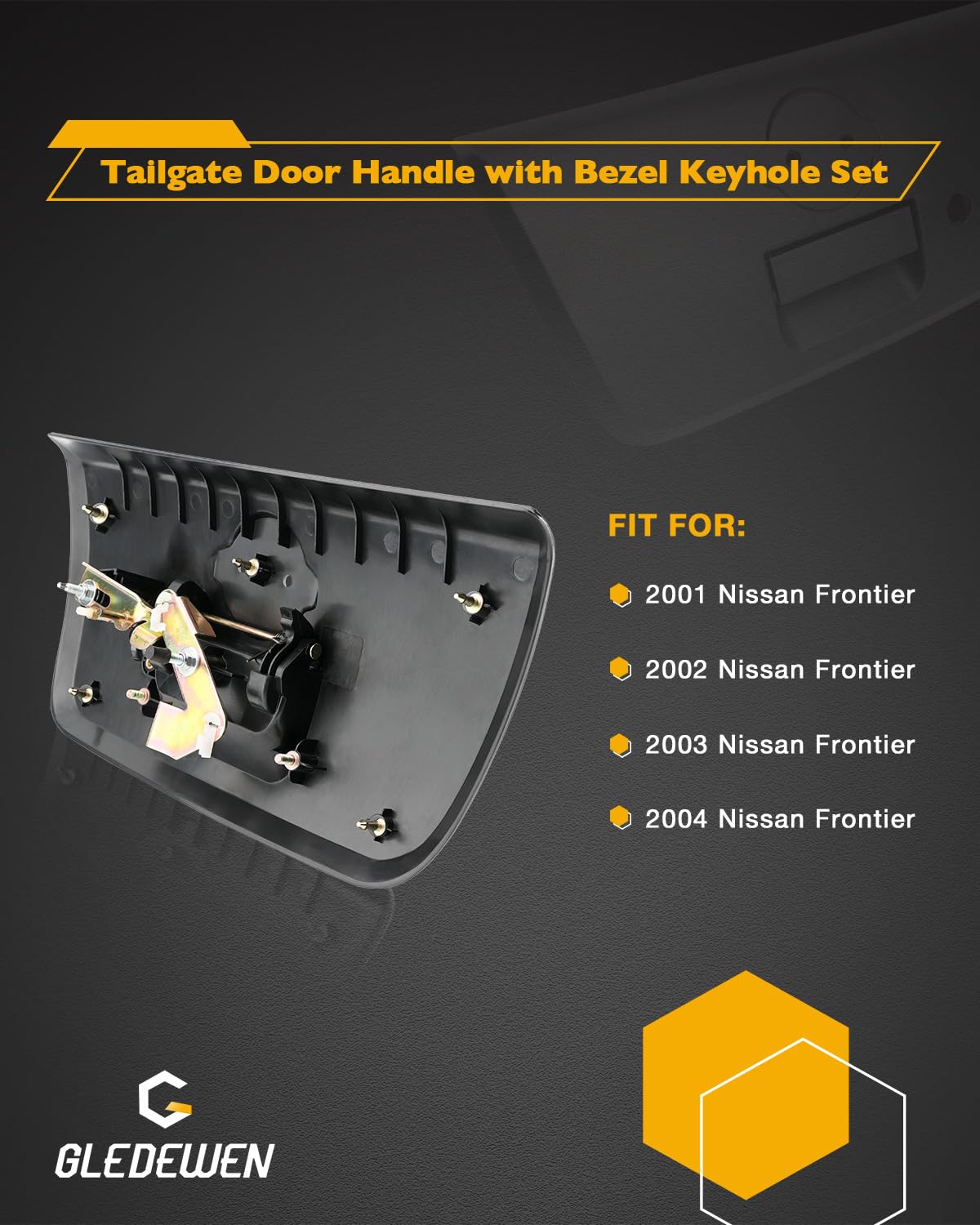 Fit 01-04 Nissan Tailgate For Frontier Handle With Bezel - Foto 14