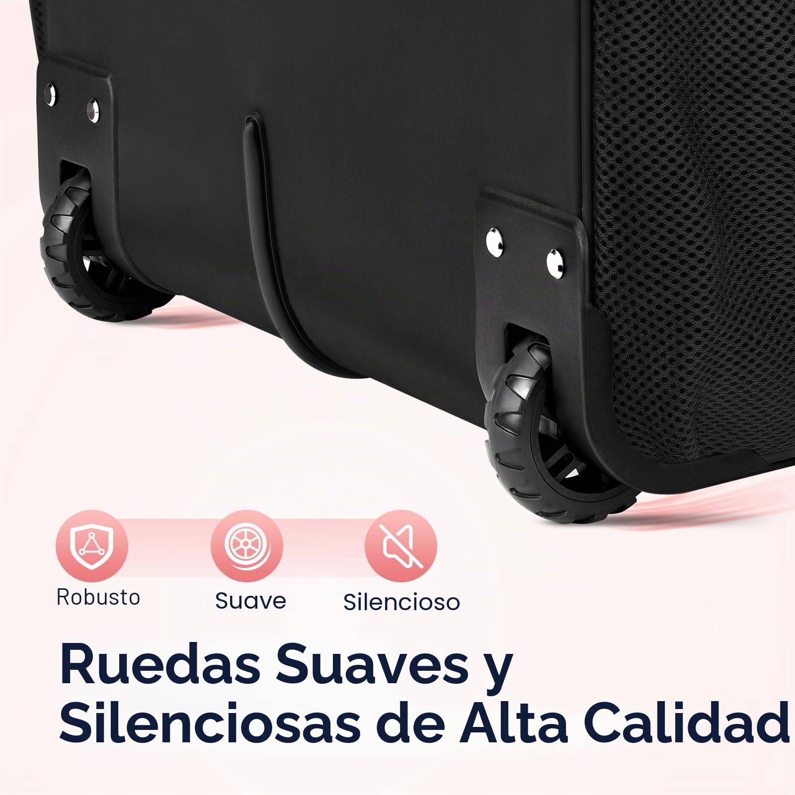 Ytonet Maletin con Ruedas Mujer Grande, Trolley con Ruedas 40L con Compartimento para Maletin Portatil 17 Pulgadas Multifuncional Impermeable Bolsa Laptop Bag para Viaje, Trabajo, Negocios, Negro