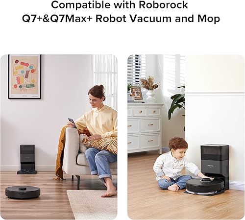 Miniatura 4 de roborock Q8 Max+ Robot aspirador y trapeador con filtro lavable, autovaciado, color blanco