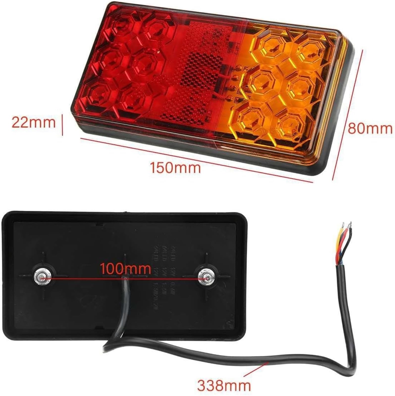 12V 24V Auto für LKW Rücklichter Bremsleuchten hinten Anzeige für Signalleuchten