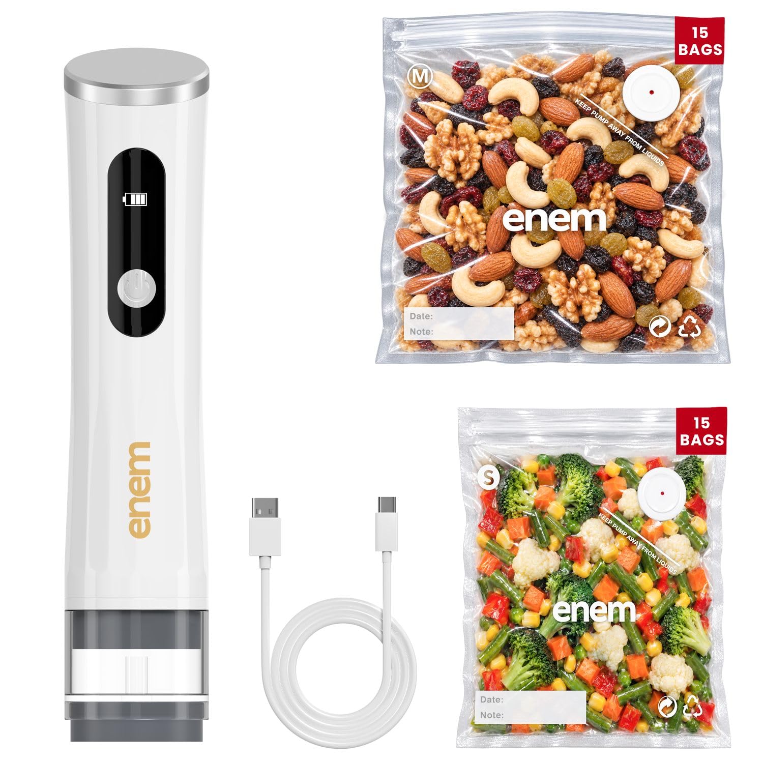 ENEM Vacuum Sealer - Keep Food Fresh! -4