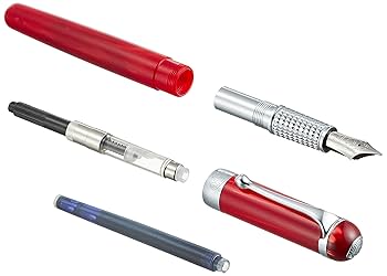 Amazon | アウロラ 万年筆 F 細字 アルファ H11-CRF ロッソ 両用