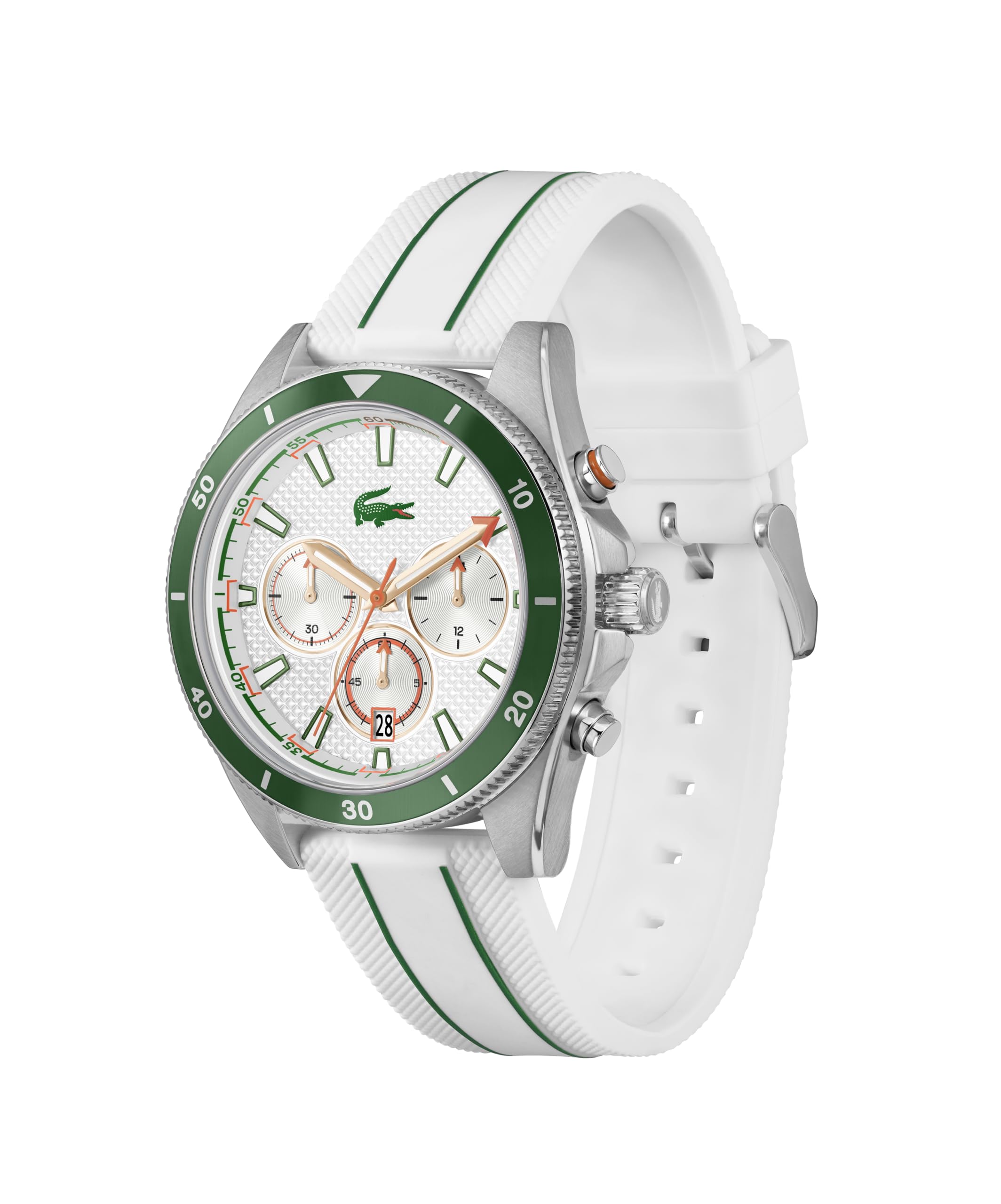 Lacoste Orologio con Cronografo al Quarzo da Uomo Collezione MAINSAIL con Cinturino in Acciaio Inossidabile o in Silicone