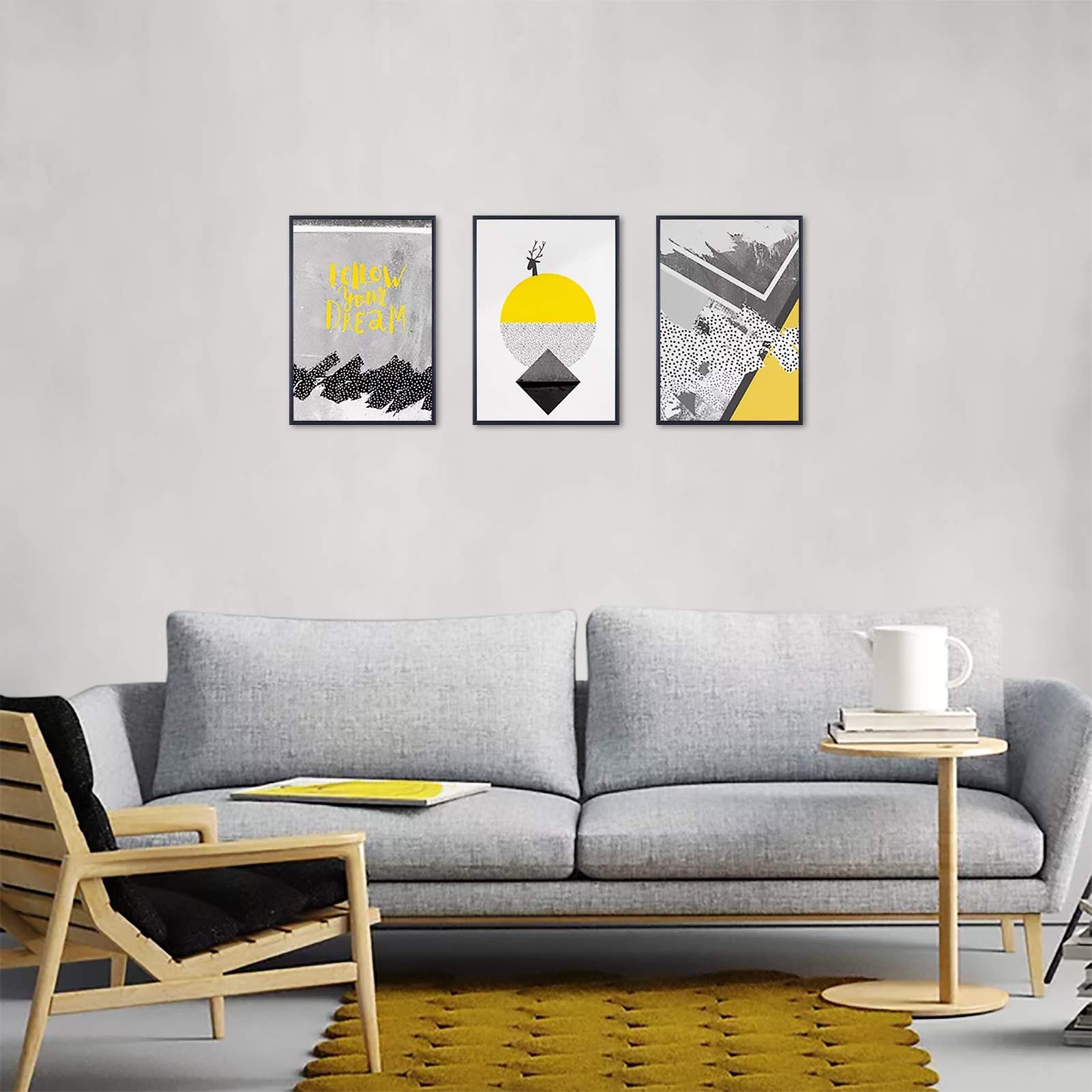A4 Bilderrahmen mit kunststoffglas Front, 3 Stück, 21 x 30 cm, schwarzer Metall-Zertifikatrahmen-Kollektion, Fotorahmen, Wandgalerie, Collagenrahmen für Wandmontage und Tischdisplay