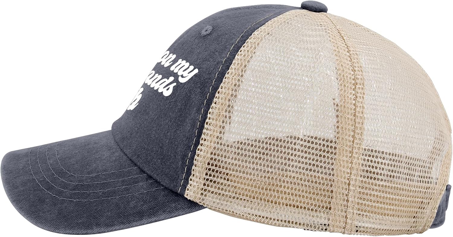 Put It On My Husbands Tab Trucker Hat Men Trendy Mesh Cap for Summer image 3