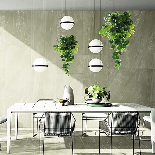 Miniatura 6 de Houssity Plantas colgantes artificiales de hiedra falsas, hojas de vid para pared, puerta, habitación, cocina, patio, decoración interior al aire