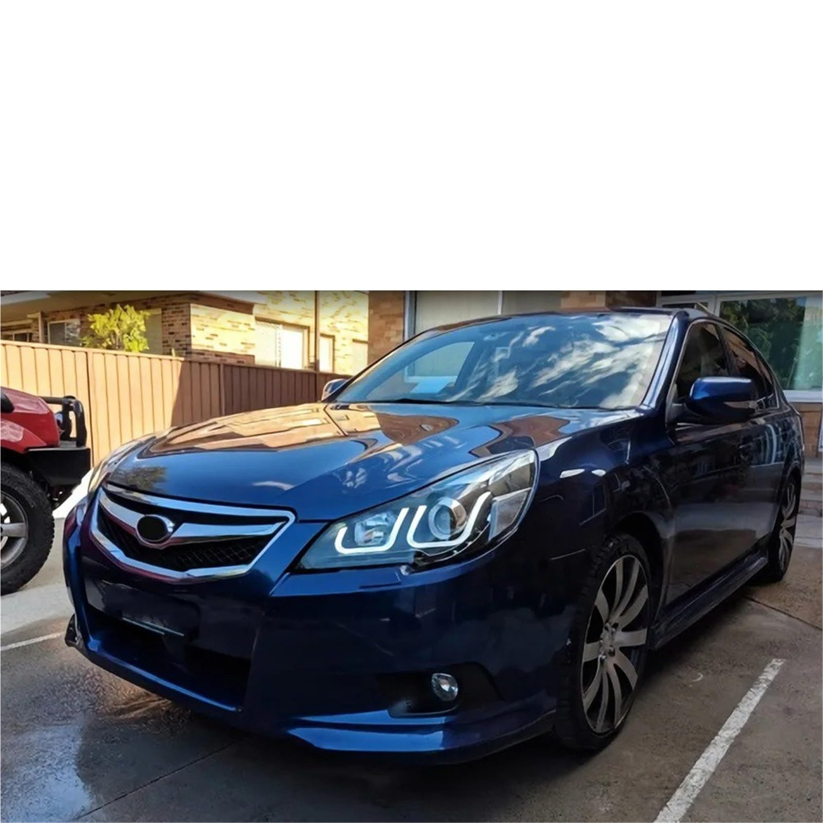 Faro Anteriore Per Subaru Per Outback Per Legacy 2010-2015 2 Pezzi Ricambi Fari Auto Lampade A LED Fari DRL Doppio Proiettore Facelift Gruppo Fari Anteriori