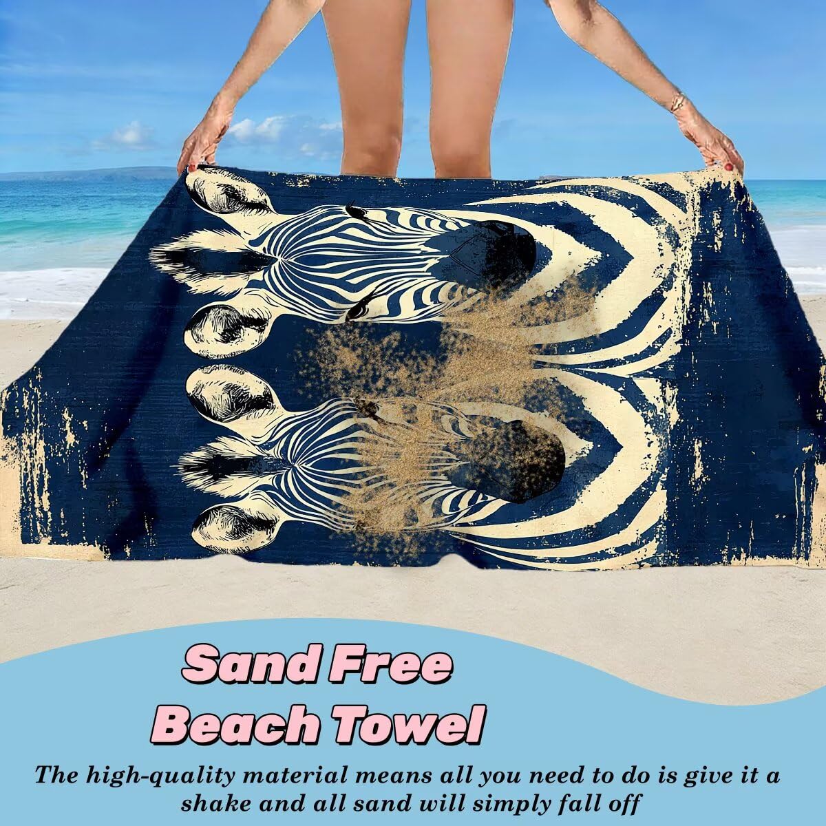 Ręcznik plażowy XXL 80 x 160 cm, zestaw 2 ręczników kąpielowych z mikrofibry, odporne na piasek ręczniki plażowe, szybkoschnące prześcieradło kąpielowe dla mężczyzn i kobiet, przenośne cienkie