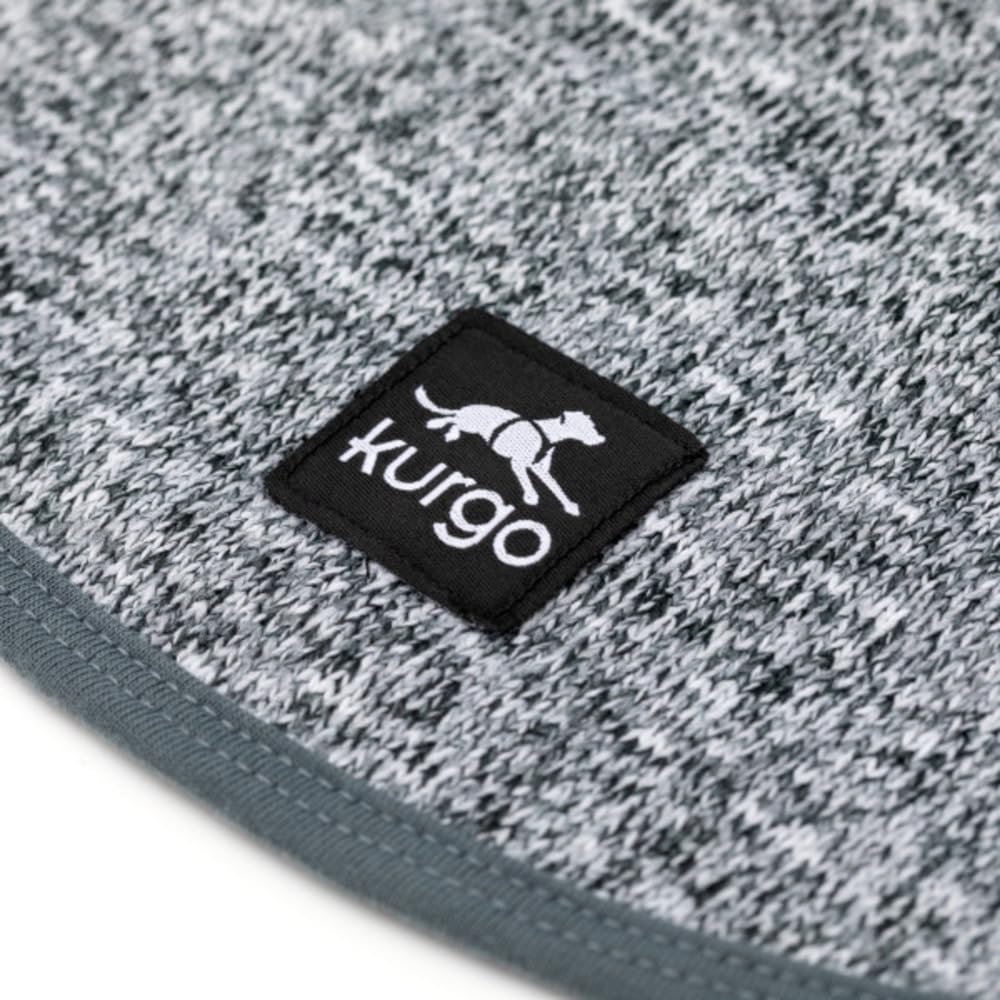 Kurgo CORE Hundepullover, Ganzjahrespullover für Hunde, Hunde-Fleece-Weste, Strickfleece-Haustierjacke, Fleecefutter, leicht, Reißverschlussöffnung für Geschirr, verstellbarer Hals, Schwarz, Größe XL