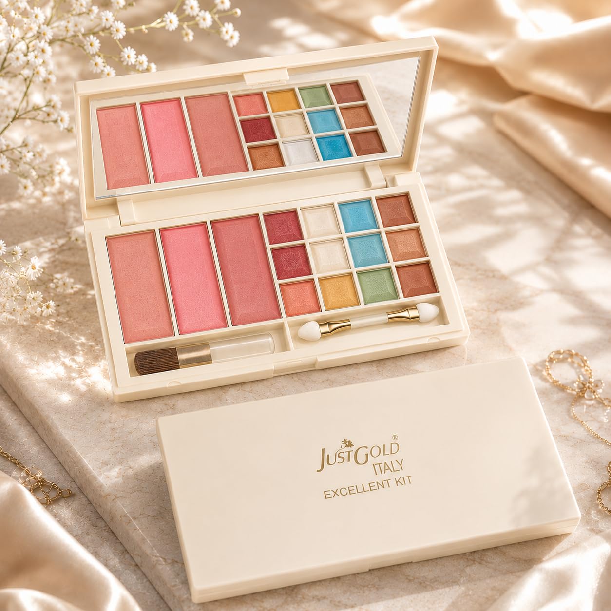 Justgold Excellent Kit #1559 - #02 | Multi Color Makeup Palette | Eyeshadow, Blusher & Face Makeup Kit | Smooth Blendable Professional Beauty Palette-image-27