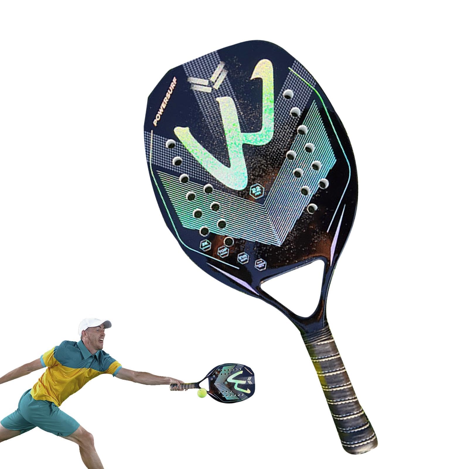Racchette da paddle,Racchetta da paddle,Racchetta da pallone da spiaggia | in fibra di carbonio - Racchetta da in schiuma, Borsa da trasporto Inclusa, Forniture da spiaggia per gli sport del par