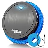 Robotic Mop for Home - Wireless Auto Mopping, Smart Path Planning, Ultra-Thin & Quiet, Anti-Collision, Wet/Dry Mopping,Long-Lasting USB Rechargeable for All Floors-Black