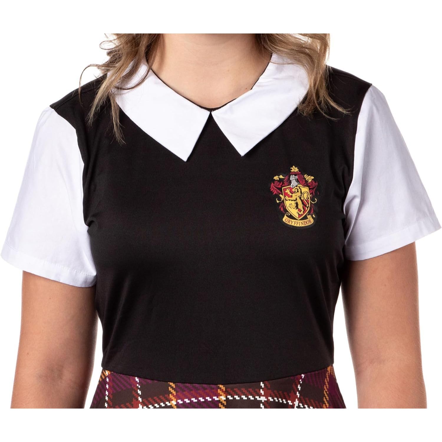 Harry Potter Costume Dress Cosplay Plaid Skirt Dresses for Women Juniors, All 4 Hogwarts Houses Available