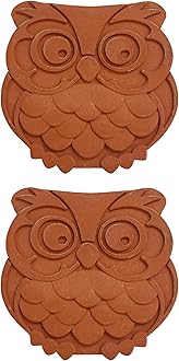 Fox Run Terracotta Brown Sugar Keeper and Saver, Owl, Set of 2
