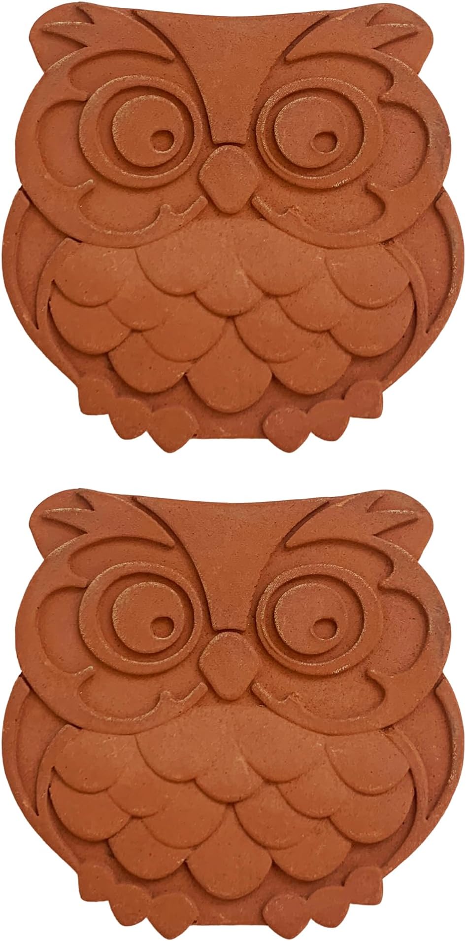 Terracotta Brown Sugar Keeper and Saver, Owl, Set of 2