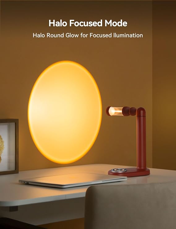 Tubicen Battery Desk Lamp with Wireless Charger Rotatable Table Lamp