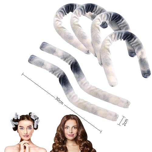 Miniatura 6 de Rizador de pelo sin calor para rizos de cabello largos, medianos y cortos, 6 unidades, sin calor, de satén, rizadores de pelo para dormir, rizadores