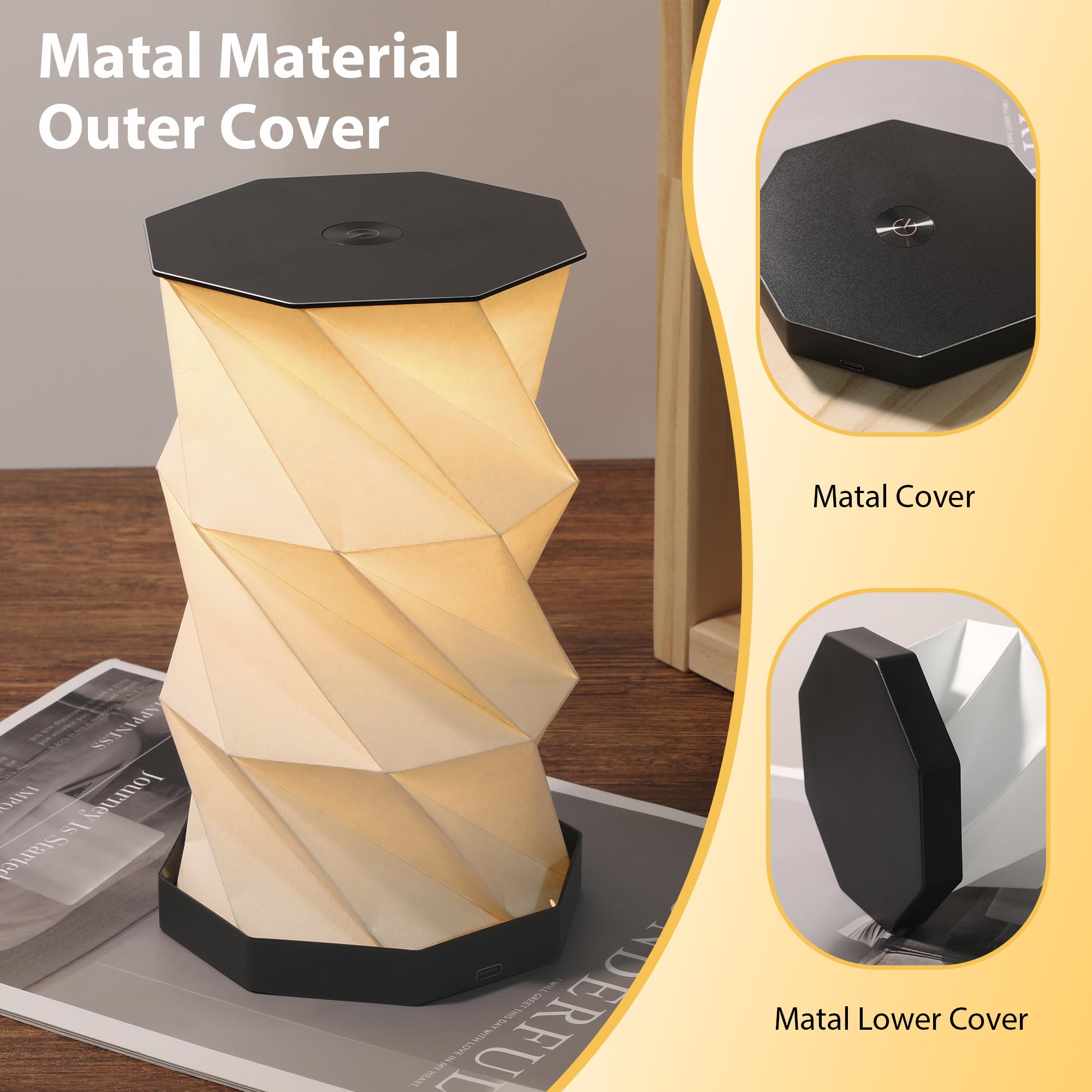 Ba sus Drehbare Metall Schreibtischlampe, USB Wiederaufladbare Dimmbare Leselampe mit Metallabdeckung, Stufenloses Dimmen durch langes Drücken, für Arbeitszimmer, Schreibtisch, Schlafzimmer Dekor