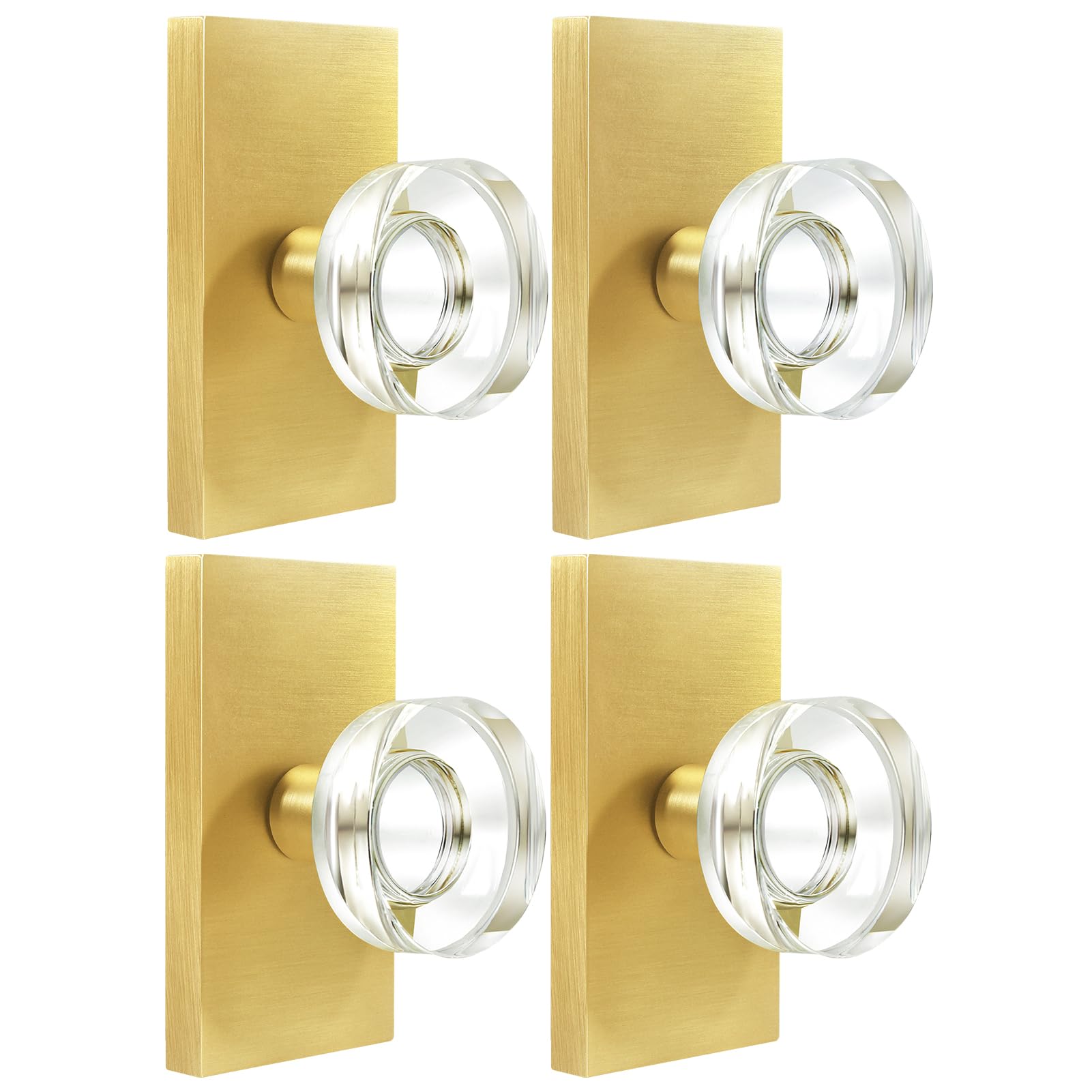 Black Glass Door Knobs with Lock - Privacy & Style -19