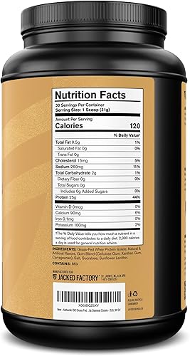 Vista 16 de Jacked Factory Auténtico polvo aislado de proteína de suero ISO, bajo en carbohidratos, proteína de construcción muscular sin OMG sin rellenos