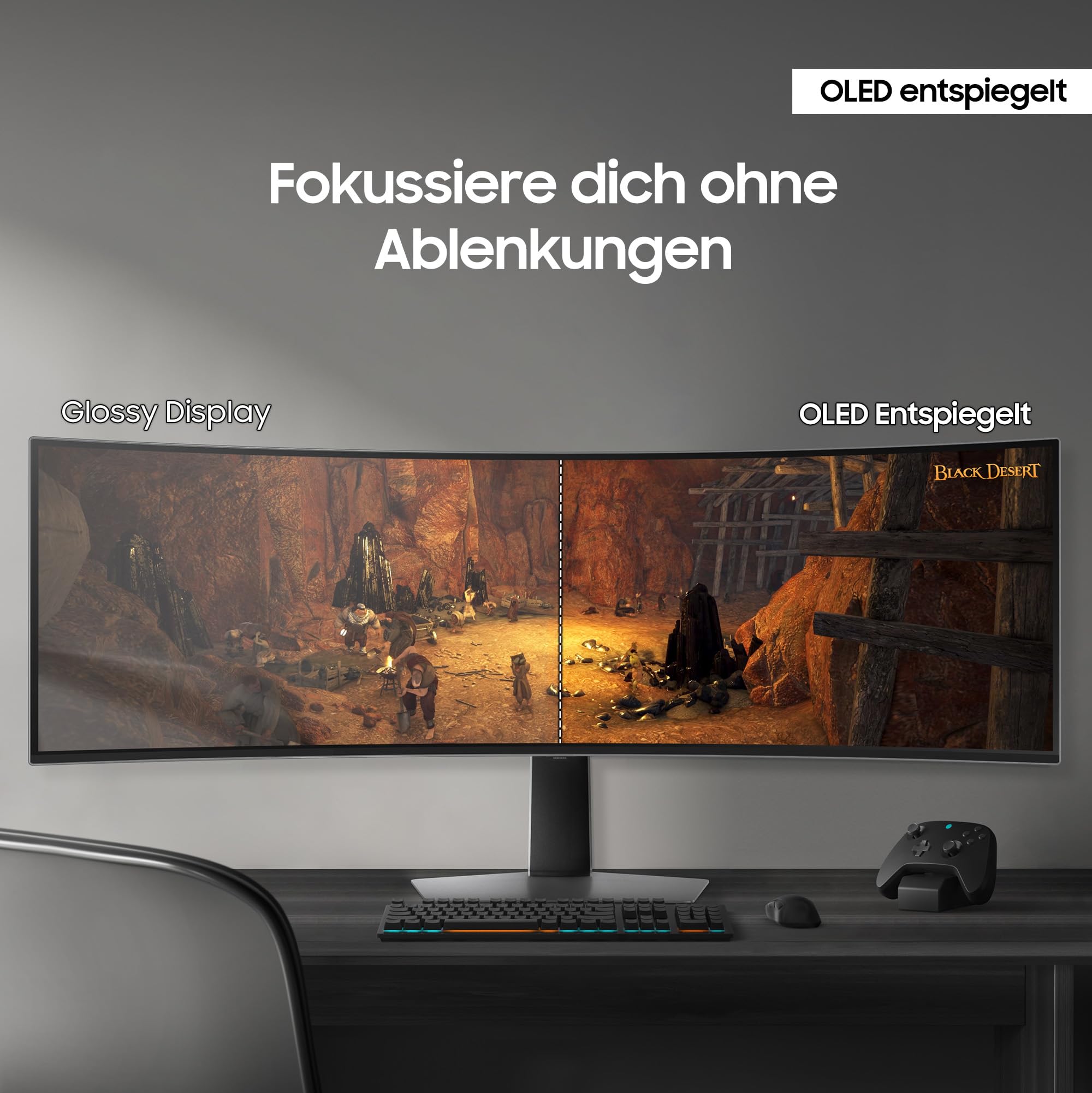 Samsung 49 Zoll Odyssey OLED G9 G93SD DQHD Gaming Monitor 240 Hz 0,03 ms Reaktionszeit OLED Glare Free