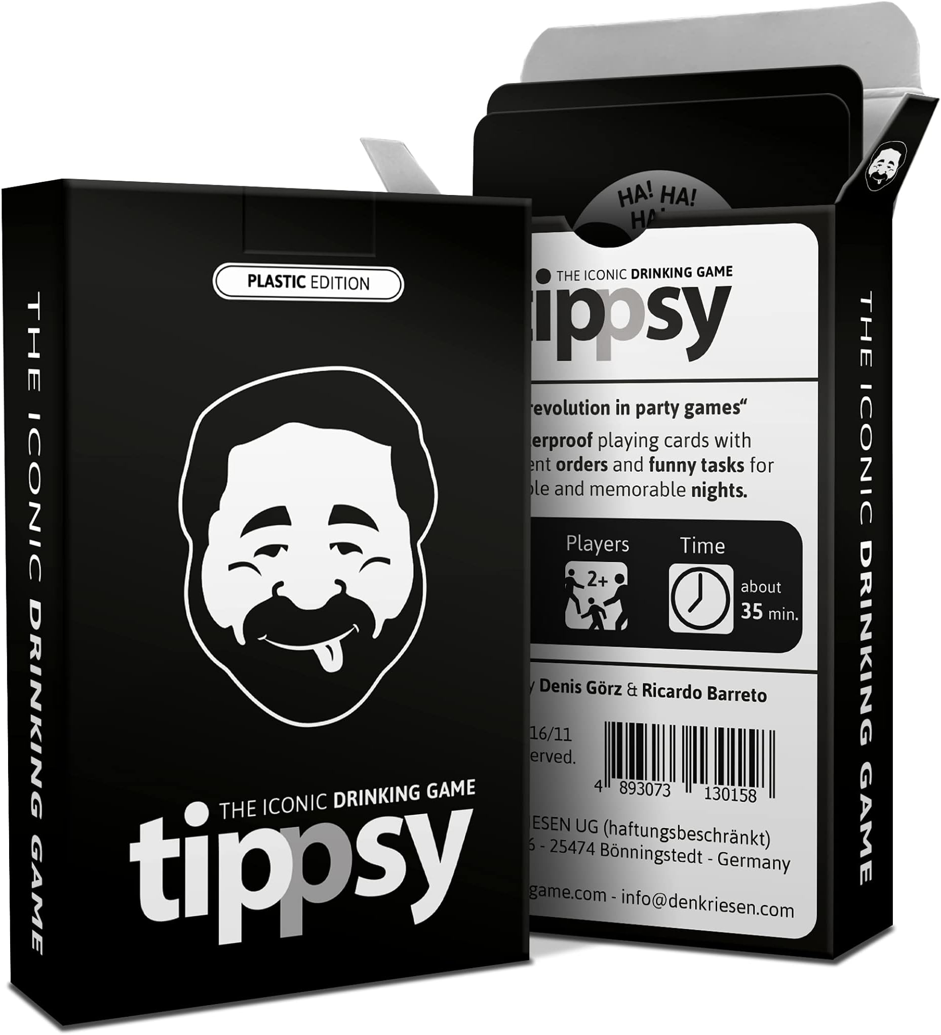 DENKRIESENtippsy - THE ICONIC DRINKING GAME - Waterproof Party Game - Ring of Fire - Kings Cup - A Fun Game for Students - Predrinking Card Game