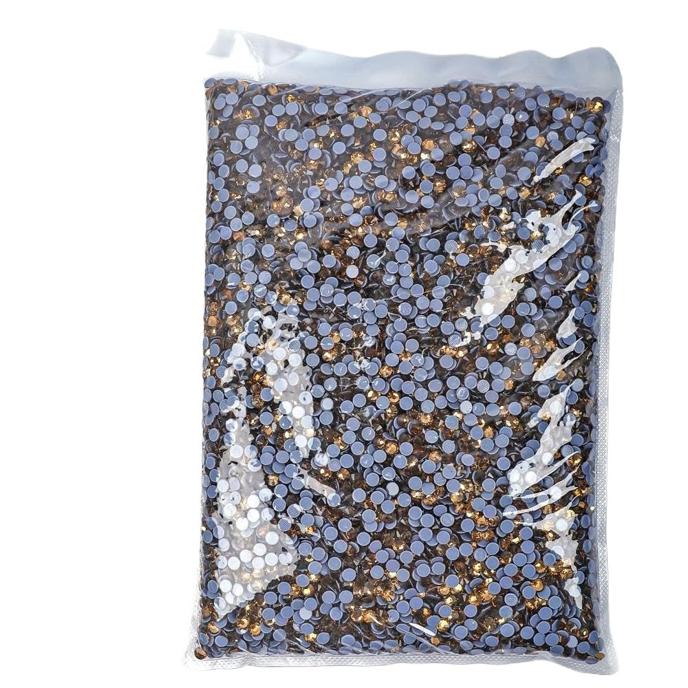 Hotfix Strass Borsa Grande Confezione Grande Strass termoadesivi Vetro con Retro Piatto Termoadesivo for Decorazioni di Abiti da Sposa(10,SS30-2880pcs)