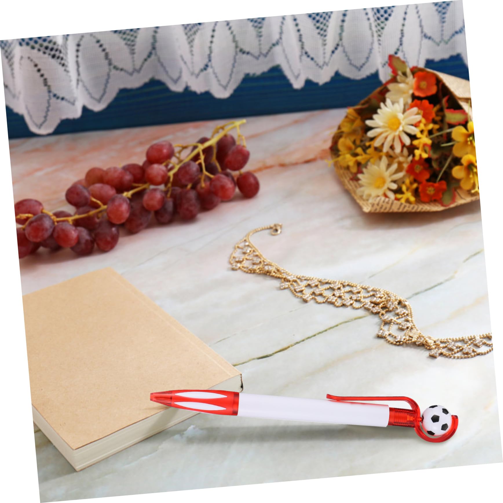 NUOBESTY 2 Set Penna A Sfera Penne A Sfera Rosse Penne Da Calcio Novità Coppa Di Calcio Decorazioni Per Feste Di Compleanno A Tema Calcio Festa Di Calcio Plastica 18 Pezzi * 2
