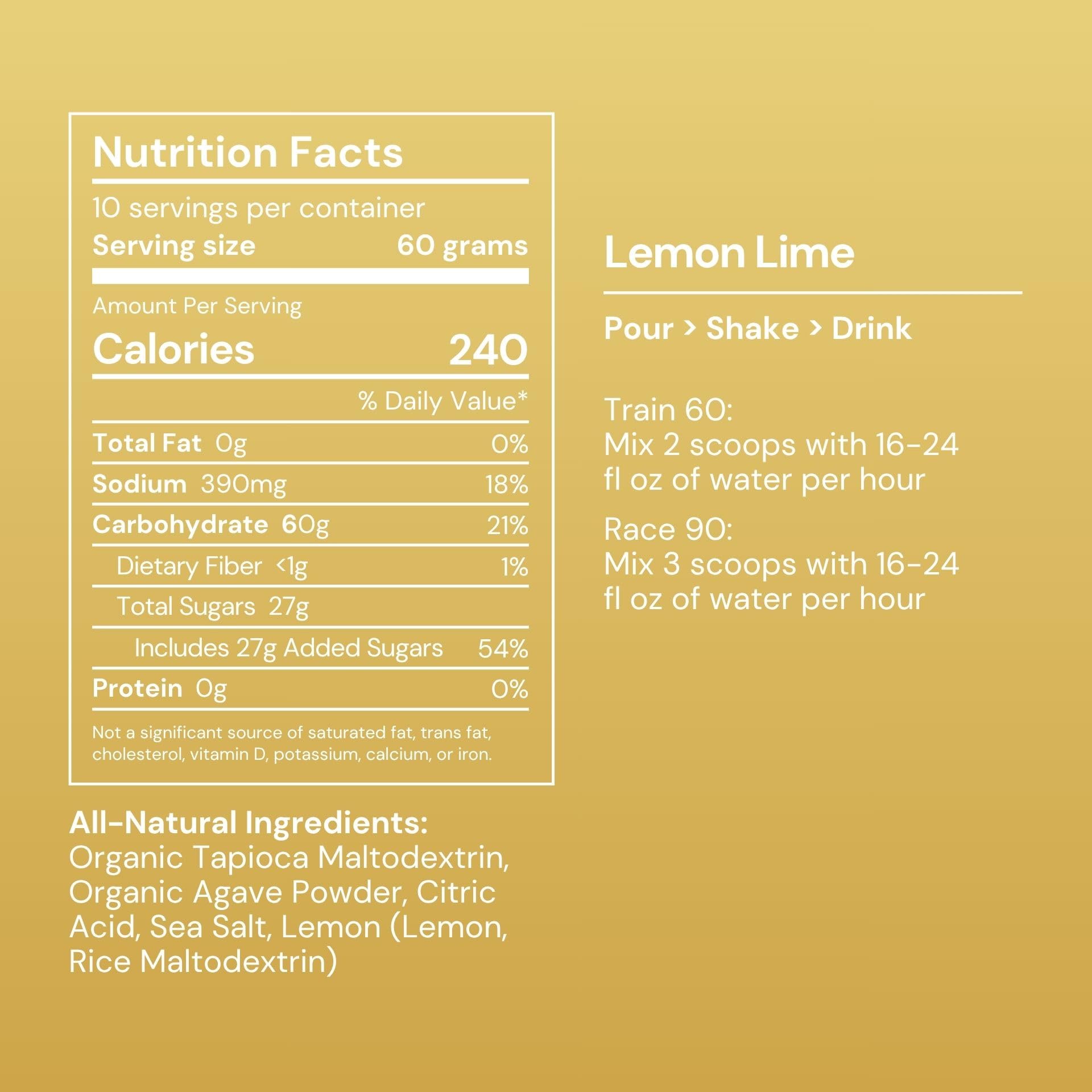 Flow Formulas Carbohydrate Powder, Lemon Lime Endurance Drink Mix with Electrolytes for Cycling, Running and Triathlon, 10 Servings — Amazon image 7