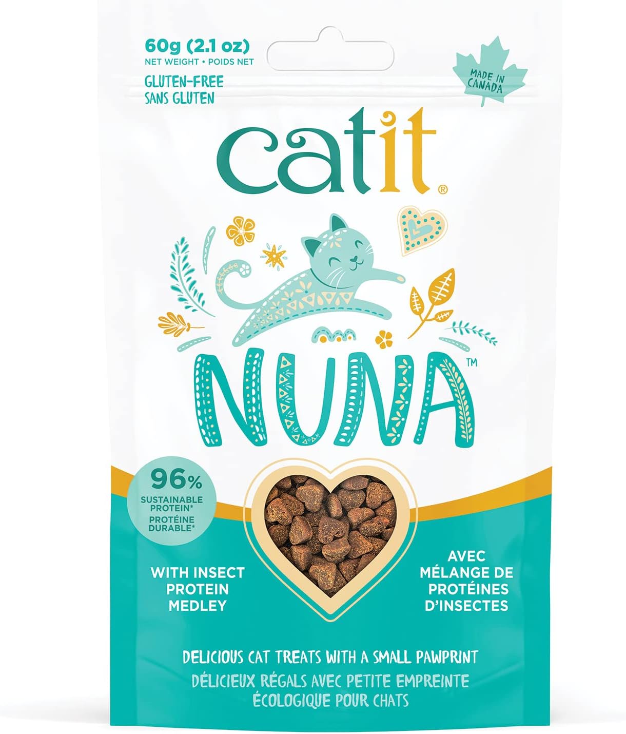 CatitNuna Treats, Healthy & Sustainable Treats for Cats, Insect Protein Medley