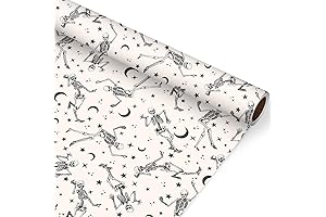 JarThenaAMCS Skeleton Wrapping Paper Mini for Spooky Halloween Crafts